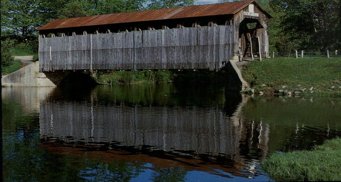 Fallasburg Covered Bridge - Old Postcard (newer photo)